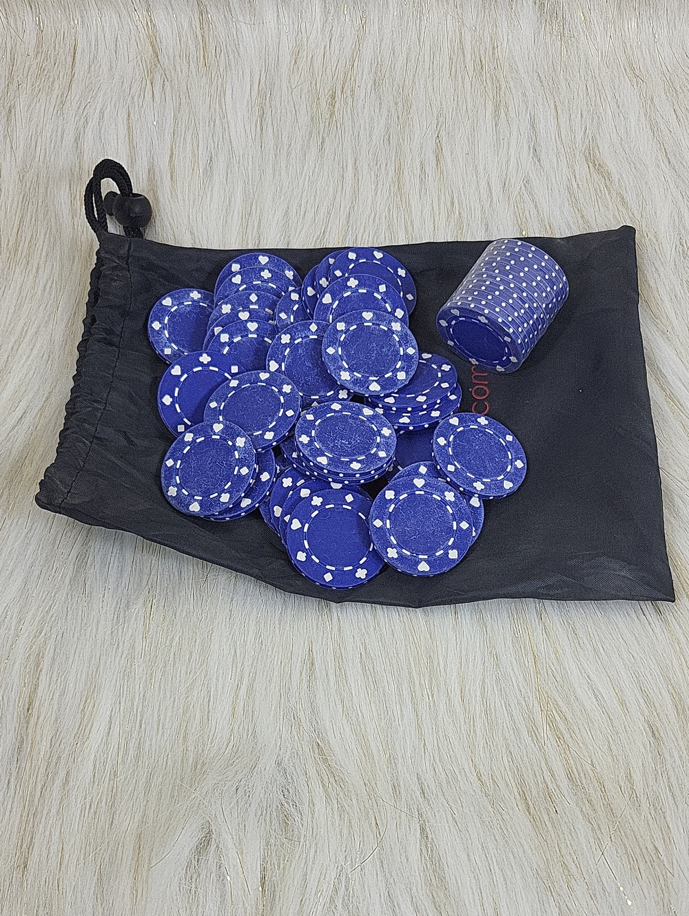 Blue Men's Poker Chips